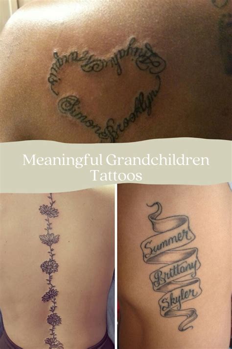 tattoos to remember grandma|tattoos that represent grandchildren.